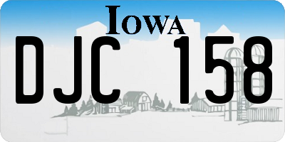IA license plate DJC158