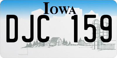 IA license plate DJC159