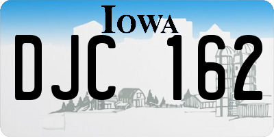 IA license plate DJC162