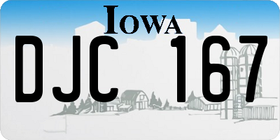 IA license plate DJC167
