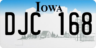 IA license plate DJC168