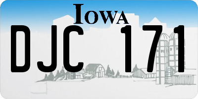 IA license plate DJC171