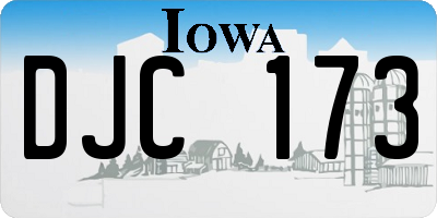 IA license plate DJC173