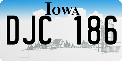 IA license plate DJC186