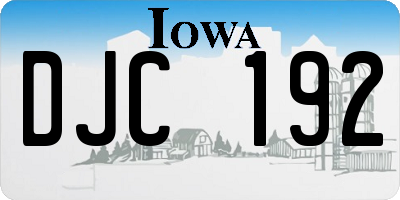 IA license plate DJC192