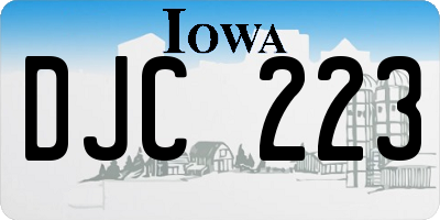 IA license plate DJC223