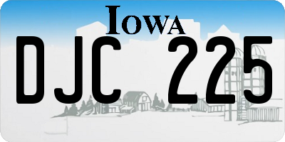 IA license plate DJC225