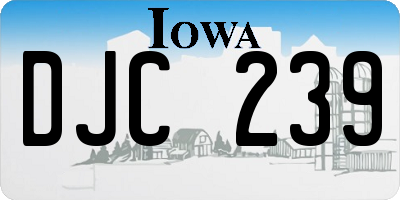 IA license plate DJC239