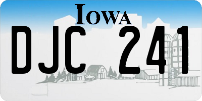IA license plate DJC241