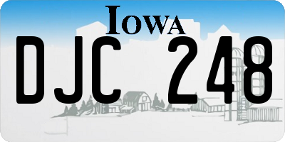 IA license plate DJC248