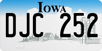 IA license plate DJC252