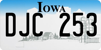 IA license plate DJC253