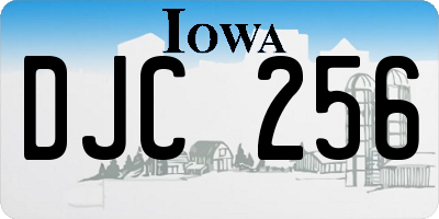 IA license plate DJC256
