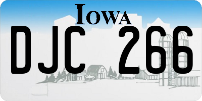 IA license plate DJC266