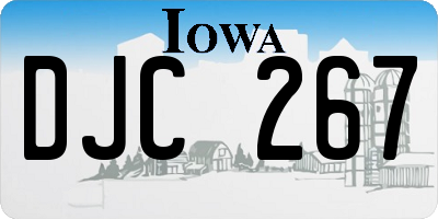 IA license plate DJC267