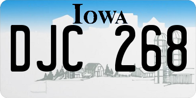 IA license plate DJC268