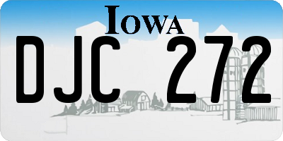 IA license plate DJC272
