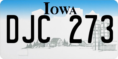 IA license plate DJC273