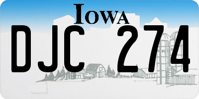 IA license plate DJC274