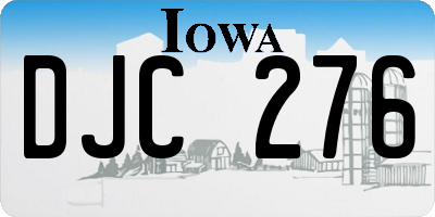 IA license plate DJC276