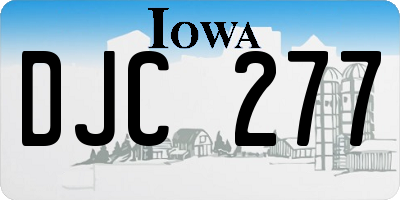 IA license plate DJC277
