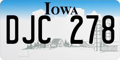 IA license plate DJC278