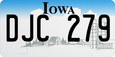 IA license plate DJC279