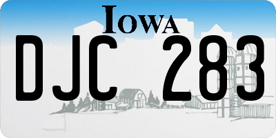 IA license plate DJC283