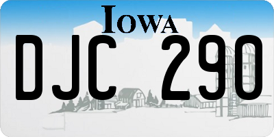IA license plate DJC290