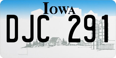 IA license plate DJC291