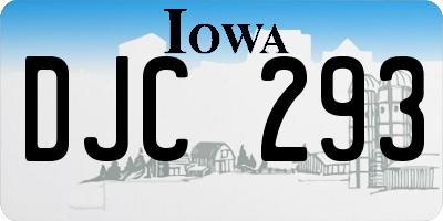 IA license plate DJC293