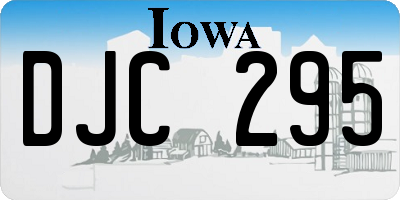 IA license plate DJC295
