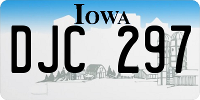 IA license plate DJC297
