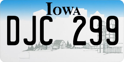 IA license plate DJC299