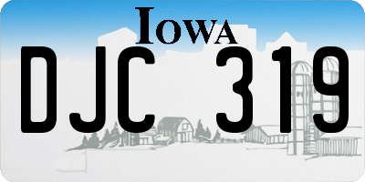 IA license plate DJC319