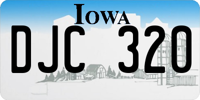 IA license plate DJC320