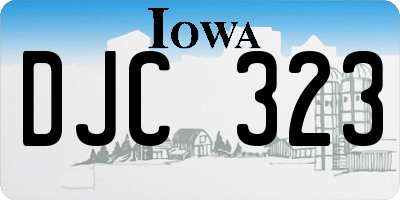 IA license plate DJC323