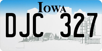 IA license plate DJC327