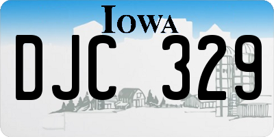 IA license plate DJC329