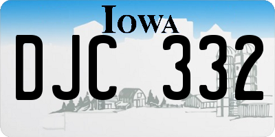 IA license plate DJC332
