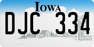 IA license plate DJC334