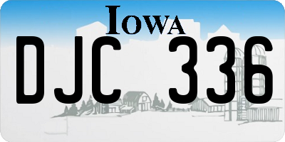 IA license plate DJC336