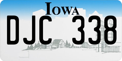 IA license plate DJC338