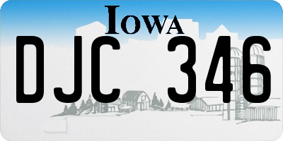 IA license plate DJC346