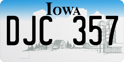 IA license plate DJC357