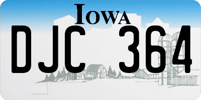IA license plate DJC364