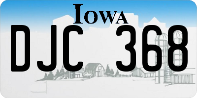 IA license plate DJC368