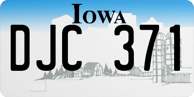 IA license plate DJC371