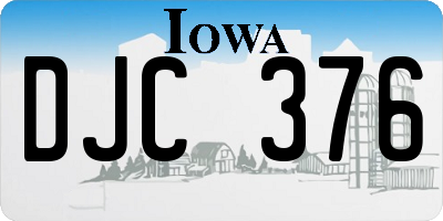 IA license plate DJC376