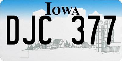 IA license plate DJC377